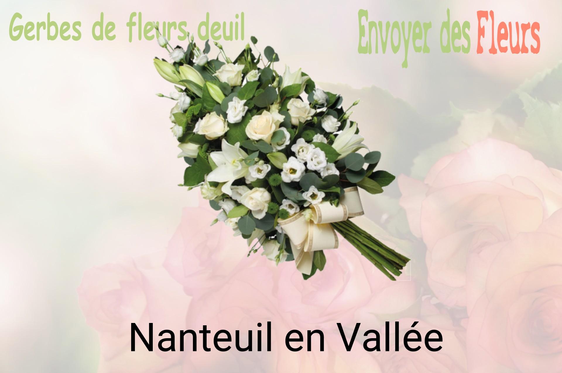 Gerbe de fleurs de deuil livrée à Nanteuil-en-Vallée